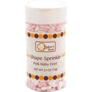 Shape Sprinkle - Pink Baby Feet